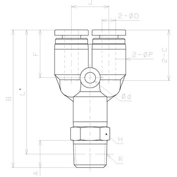 耐腐蝕性SUS303相当継手 ブランチワイ PISCO(ピスコ)