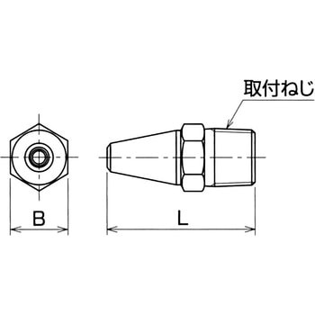 エアーノズル 集中噴射タイプ(黄銅) エバーロイ