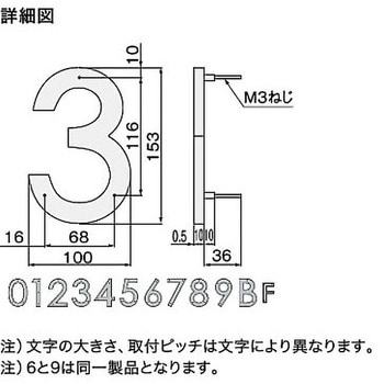 KS-EX04F-GS-2 切文字タイプ階数表示板アクリル 1個 NASTA(ナスタ) 【通販モノタロウ】