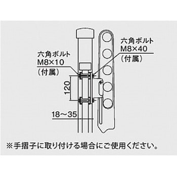 KS-501DPS 物干取付金具SUS製手摺子取付金具(Dパーツ) NASTA(ナスタ) 1