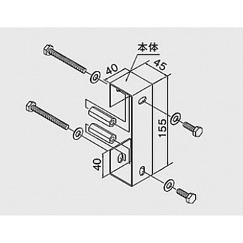 KS-501EPS 物干取付金具SUS製支柱スペーサー(Eパーツ) NASTA(ナスタ) 1