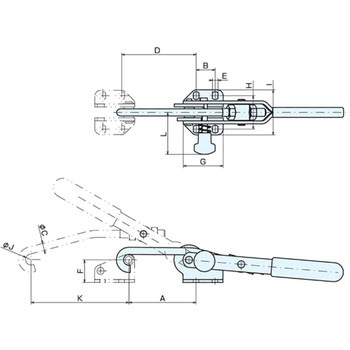 トグルフッククランプ6847S ナベヤ