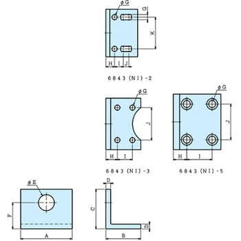 サイドクランプ用アングルベース6843 ナベヤ