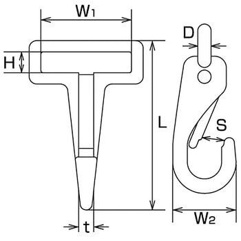 固定ベルトフック 水本機械製作所 吊具用スナップフック 【通販 固定ベルトフック 水本機械製作所 吊具用スナップフック 【通販