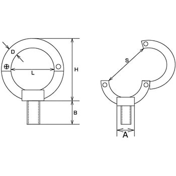 オープンアイボルト(ブネジ) 水本機械製作所