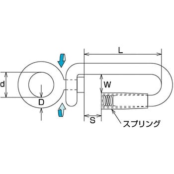 NR-6 ネットリングフック 1個 水本機械製作所 【通販モノタロウ】