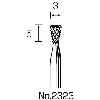 超硬回転ヤスリ 3X5X3Φ軸 サンフレックス