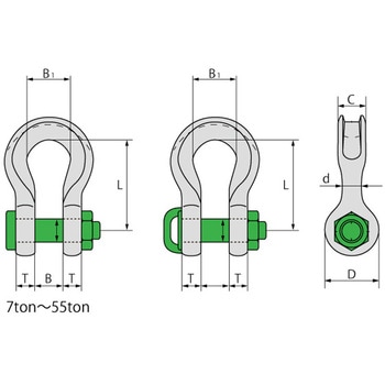 グリーンピンスリングシャックル 大洋製器工業