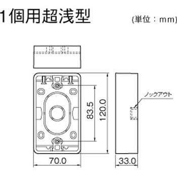 ニュー・エフモール 露出ボックス 1個用 マサル工業