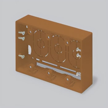 ニュー・エフモール 露出ボックス 3個用 マサル工業