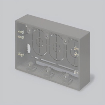 ニュー・エフモール 露出ボックス 3個用 マサル工業