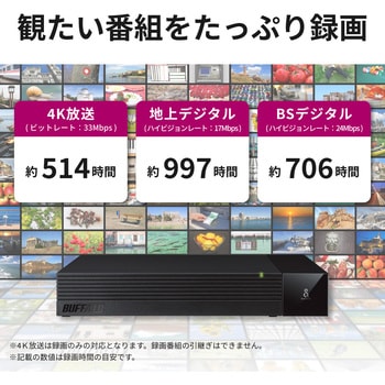 SeeQVault対応 3.5インチ 外付けHDD BUFFALO(バッファロー)