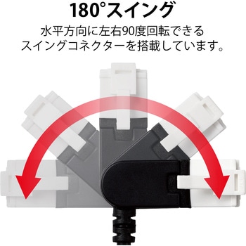 LANケーブル CAT6A 準拠 スリム スイングコネクタ 高速 10Gbps ストレート 爪折れ防止 エレコム