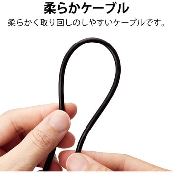 LANケーブル CAT6A 準拠 スリム スイングコネクタ 高速 10Gbps ストレート 爪折れ防止 エレコム