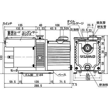 人気販売EAY-0791 ULVAC アルバック 直結型小型油回転真空ポンプ G-100D 現状品 ポンプ