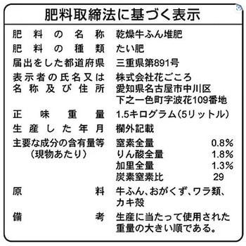 バラの熟成たい肥 花ごころ