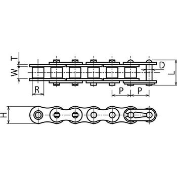 60H-RPT 重荷重用チェーン 1本(3m) 片山チエン(KANA) 【通販サイト