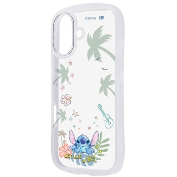 iPhone 17 / ディズニー / Puffull 衝撃吸収 バンパー ハイブリッドケース / スティッチ CHILLED VIBES レイ・アウト