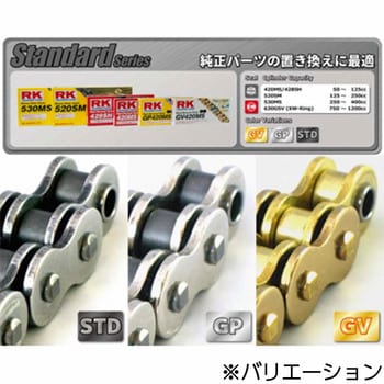 ノンシールチェーン530(STD 鉄色) RK JAPAN バイク用チェーン 【通販モノタロウ】