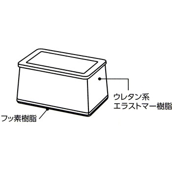 家具のスベリ材 長角脚用 WAKI