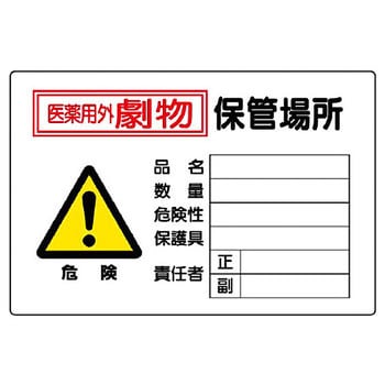 814-69A 有害物質標識(鉄板) 1枚 ユニット 【通販モノタロウ】