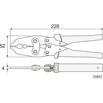 P-716 圧着工具(F型コネクター用) ホーザン 全長228mm P-716