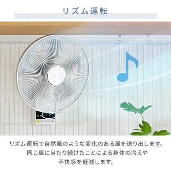 DCモーター 30cm壁掛け扇風機(リモコン) 風量5段階 入切タイマー付き YAMAZEN(山善)