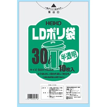 シモジマ HEIKO ゴミ袋 LD#025 透明 20L #006604780 1セット(1000枚:10