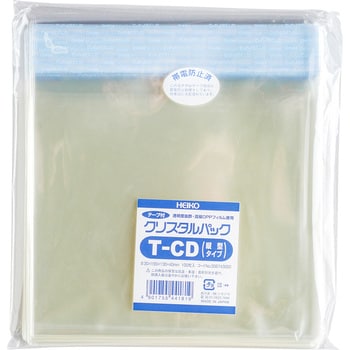 T-CDタテ OPPクリスタルパック テープ付 1パック(100枚) HEIKO 【通販