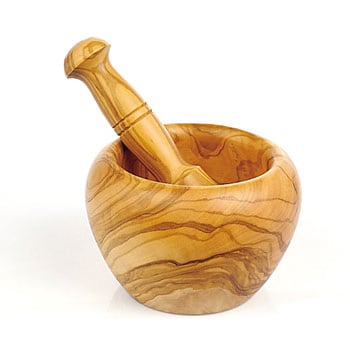 Amazon｜World of Flavours Italian Olive Wood Mortar and