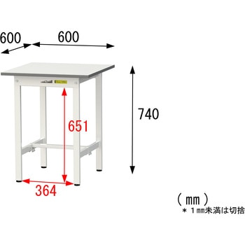 軽量作業台/耐荷重150kg_固定式_ワークテーブル150シリーズ_低圧メラミン天板 山金工業