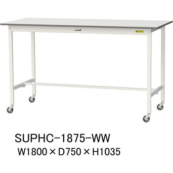 軽量作業台/耐荷重128kg_移動式H1035_ワークテーブル150シリーズ 山金工業