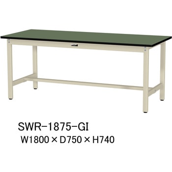 軽量作業台/耐荷重300kg_固定式H740_塩ビシート天板_ワークテーブル300シリーズ 山金工業