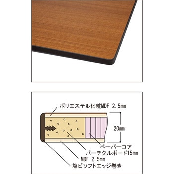 ワークテーブル300シリーズ移動式(移動式H900ポリエステル天板) 山金