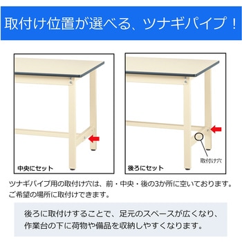 中量作業台/耐荷重500kg_固定式H740_塩ビシート天板_ワークテーブル500シリーズ 山金工業