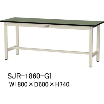 中量作業台/耐荷重500kg_固定式H740_塩ビシート天板_ワークテーブル500シリーズ 山金工業