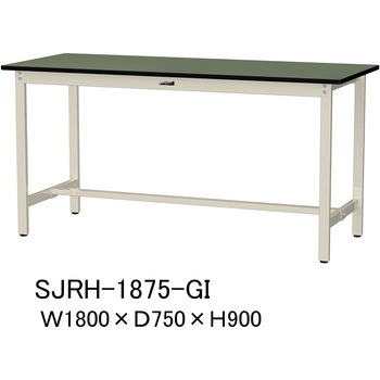 中量作業台/耐荷重500kg_固定式H900_塩ビシート天板_ワークテーブル500シリーズ 山金工業