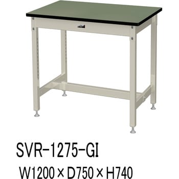 ワークテーブル800シリーズ(固定式H740塩ビシート天板) 山金工業 汎用