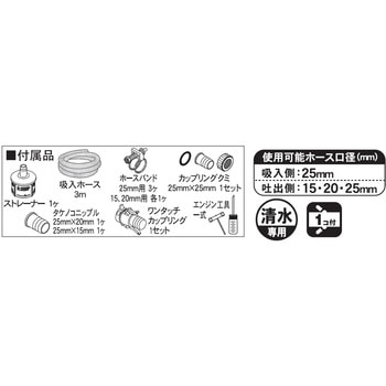 エンジンポンプ 口径25ミリ 4サイクルシリーズ 工進