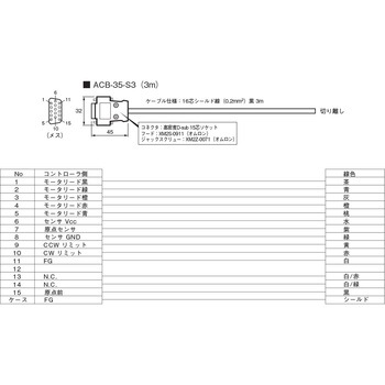 ステージ側切り離しケーブル3m - 中央精機