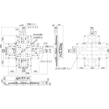 X・Yステージ(ねじリード5mm) 中央精機