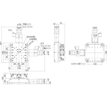 X・Yステージ 高精度タイプ 中央精機 XYステージ(自動) 【通販モノタロウ】