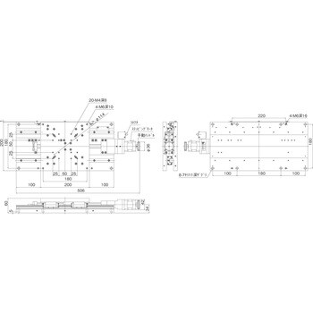 中央精機 Xステージ （ねじリード5mm） ALS-H230-C5P-