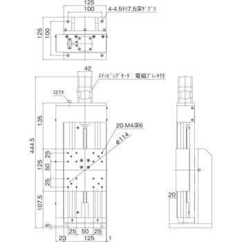 Zステージ 中精度タイプ 中央精機 Zステージ(自動) 【通販モノタロウ】