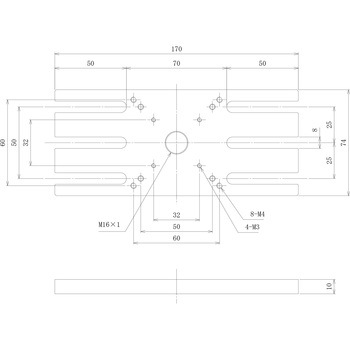 ベース板 W=74 - 中央精機