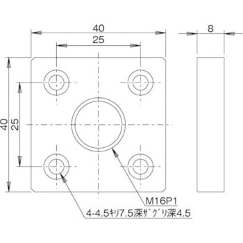 変換スペーサ ラックピニオン～M16P1 中央精機
