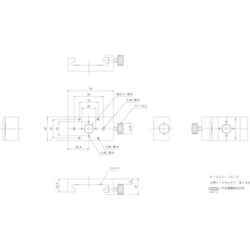 C-211-(1)P X型レールキャリア W=40 1個 中央精機 【通販モノタロウ】