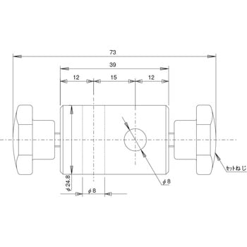 固定式クロスクランプ Φ8-Φ8用 中央精機