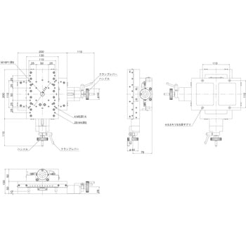 LD-242 VCR 超精密X・Y軸ステージ 130×200 中央精機 手動ねじ式