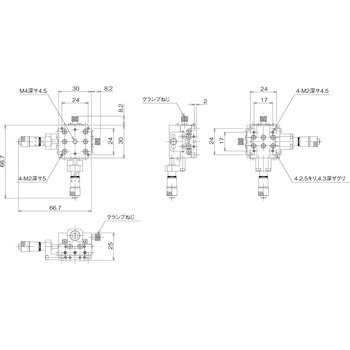 ハイグレードアルミXYステージ 30×30(対称型) 中央精機